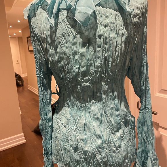 Beautiful turquoise wrap blouse from Sandro - Picture 4 of 6